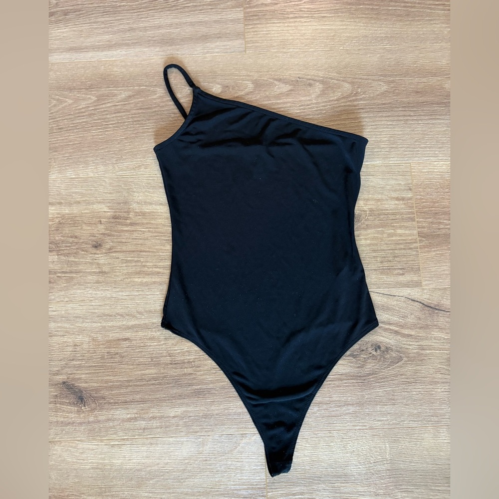 Black One-Strap bodysuit
